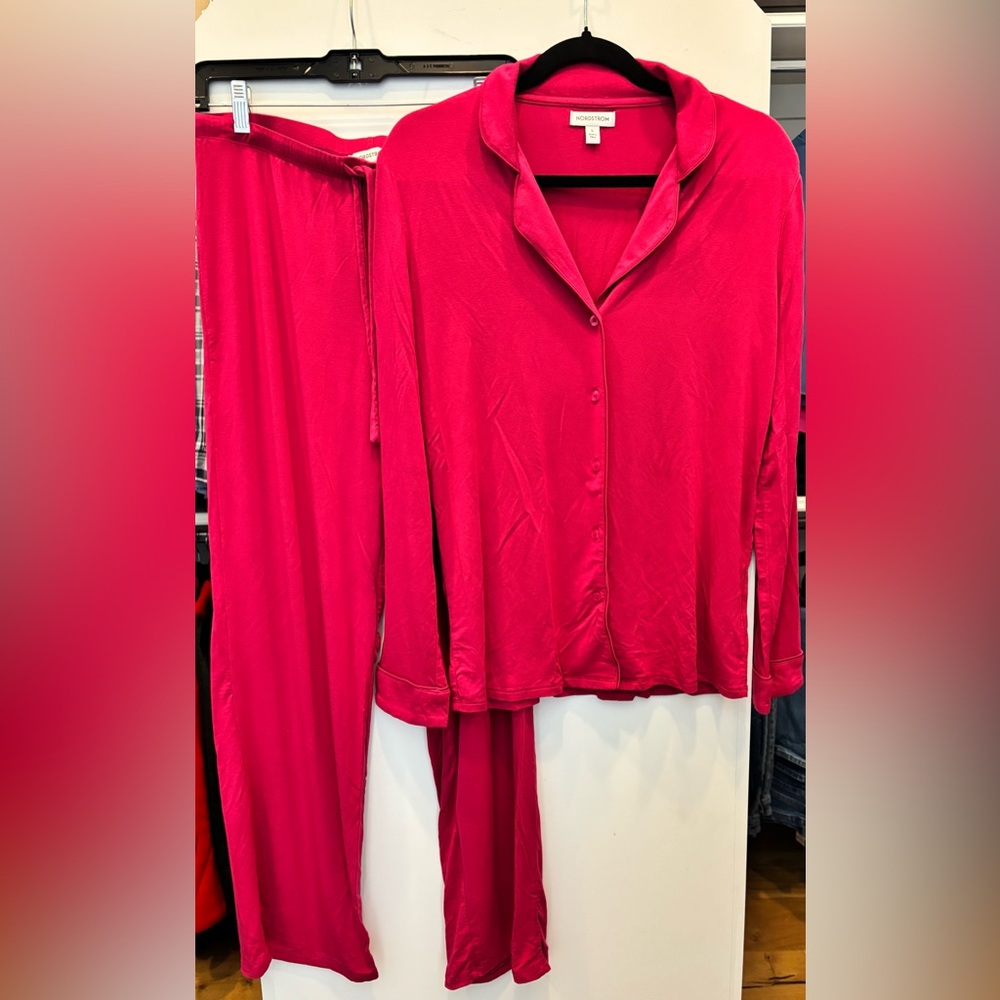 Nordstrom Moonlight Eco Knit Pink Pajama Set, Size S